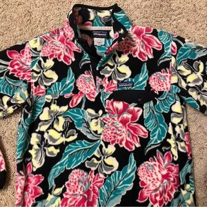 PATAGONIA Synchilla Jacket / Sweater FLORAL Hawaiian - Sz M Excellent!